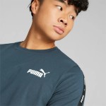 4k Puma 847382-16 Essentials+ Tape Men's Tee - Dark-Night